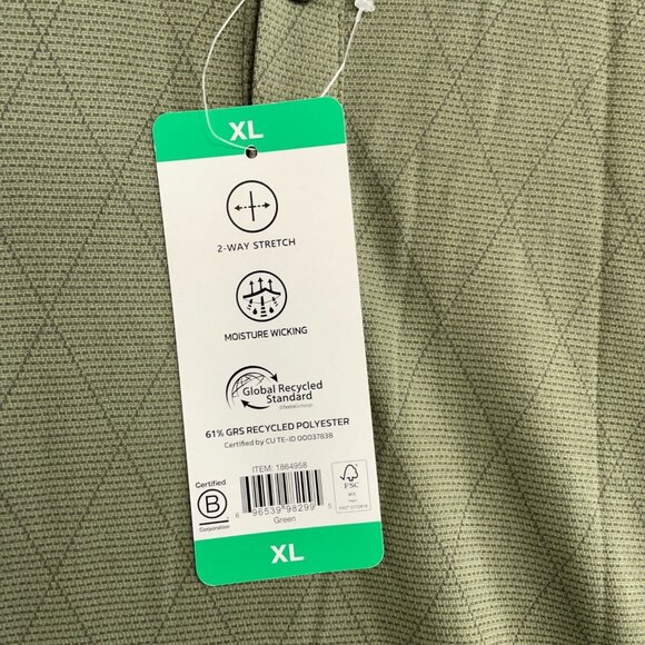Modern Ambition Men's XL Olive Green Short Sleeve Polo Shirt N0634 - Picture 10 of 11